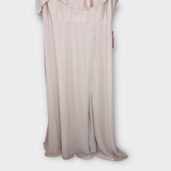 Birdy Grey Jane Convertible Bridesmaid Dress Pale Blush Pink Chiffon 1X New - Picture 8 of 14